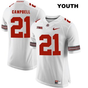 Youth NCAA Ohio State Buckeyes Parris Campbell #21 College Stitched Authentic Nike White Football Jersey GJ20J45KQ